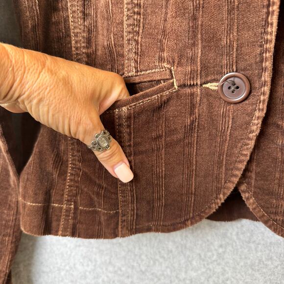 VTG Gadzooks Corduroy Jacket Women’s Large Brown Boho 70s Hippie Fall Festival - Picture 4 of 12